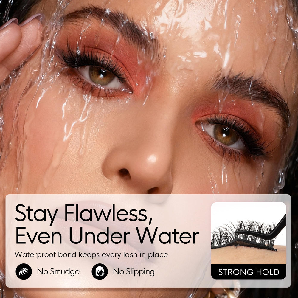 BEYELIAN reusable false eyelashes include a spare adhesive strip for quick refresh between uses