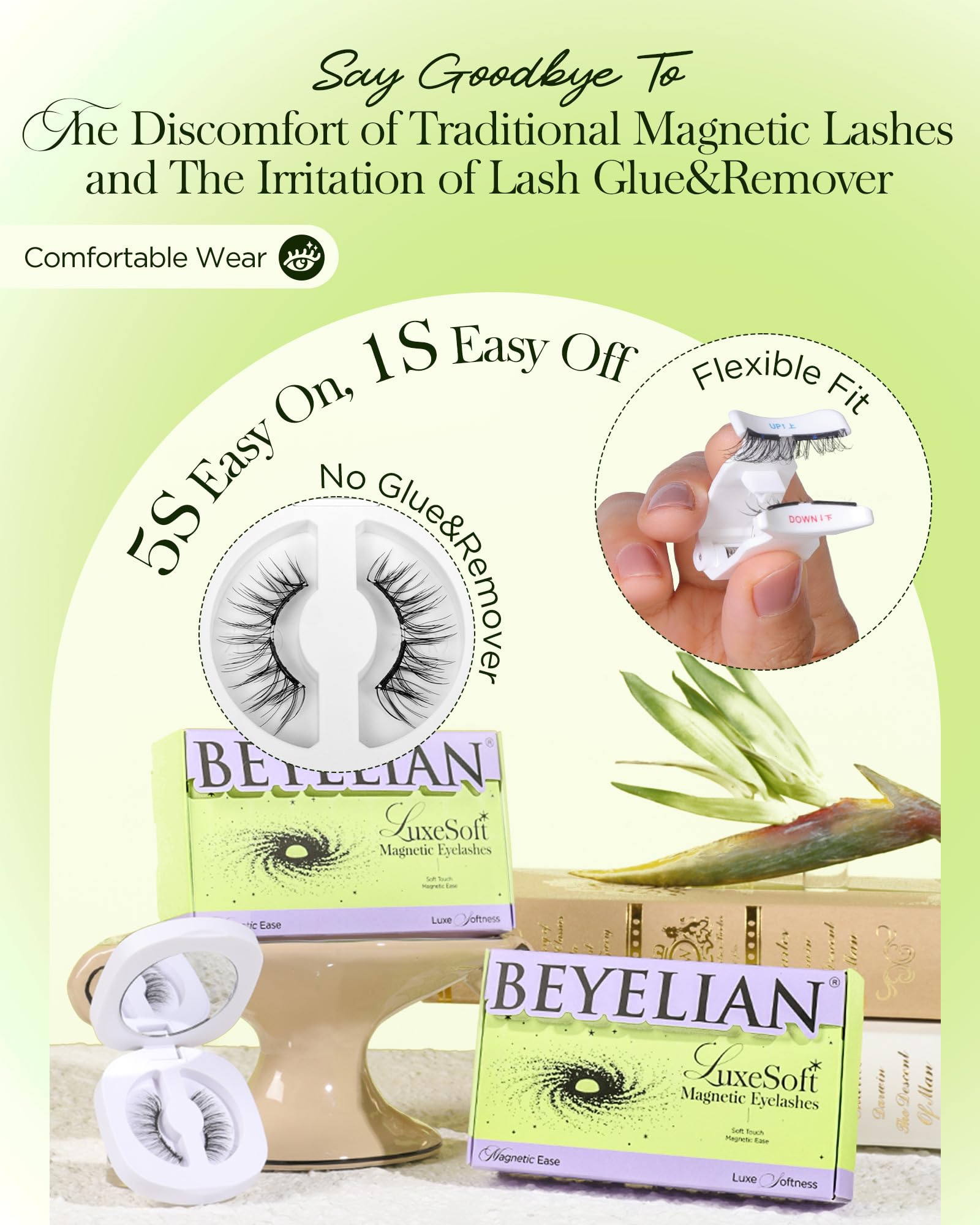BEYELIAN ultra-light magnetic lashes deliver secure hold throughout the day