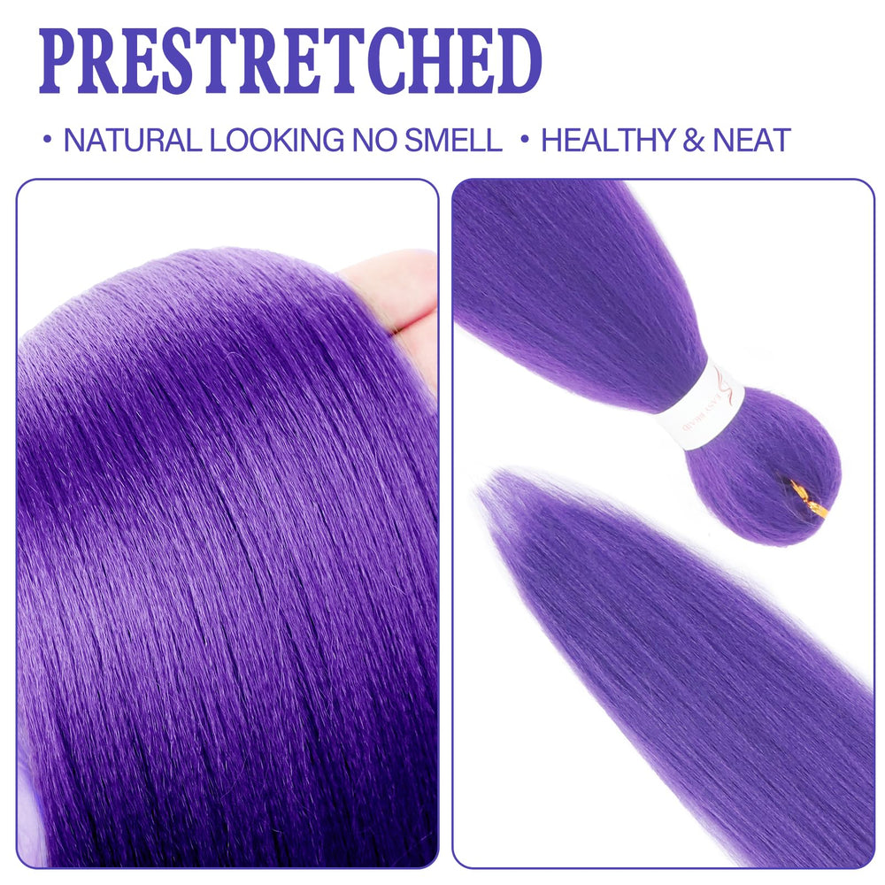 Beyond Beauty purple braiding hair for stage cosplay offers bold styling options.