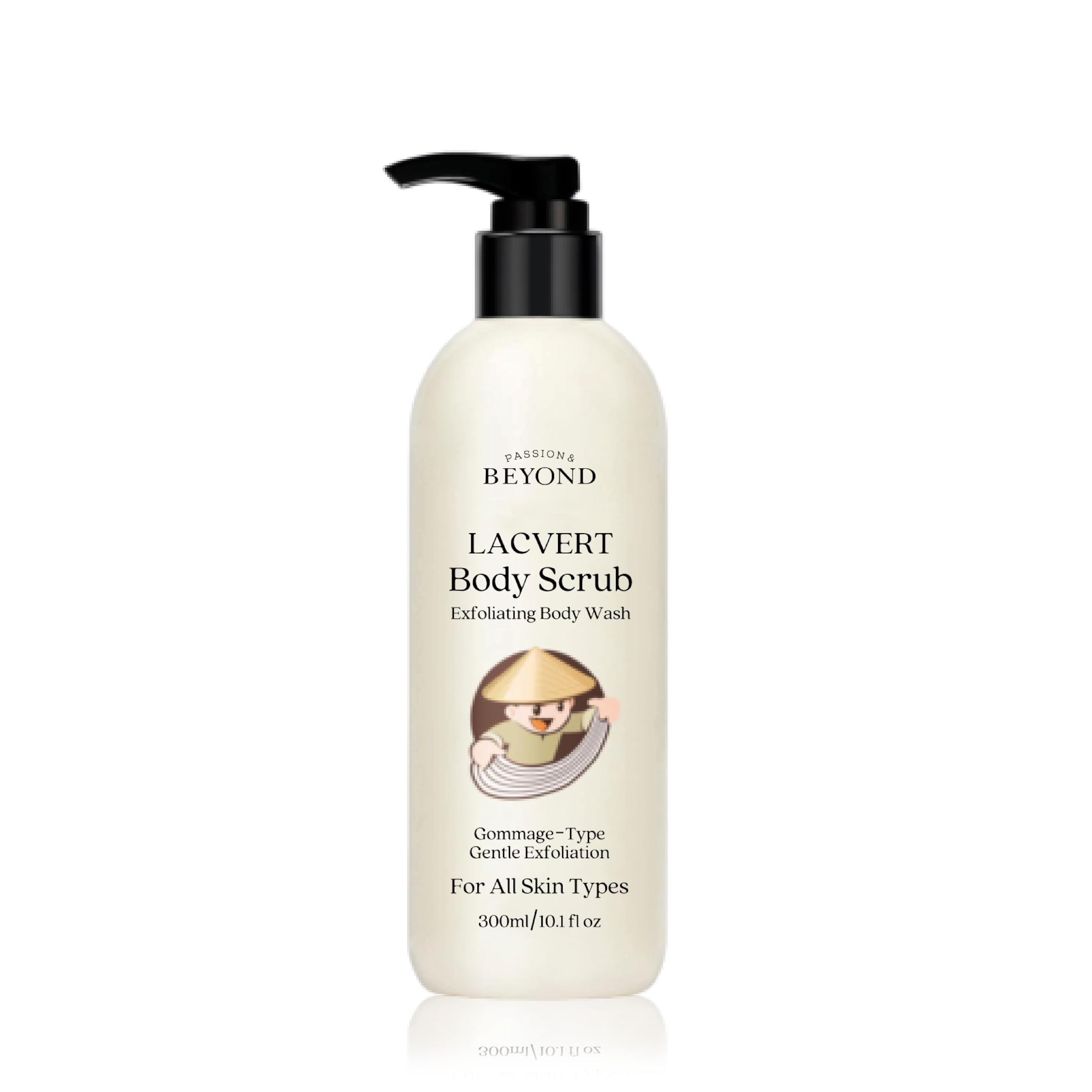 BEYOND Lacvert Original bottle pour promotes easy application for gentle, spa-like exfoliation.