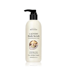 BEYOND Lacvert Original bottle pour promotes easy application for gentle, spa-like exfoliation.