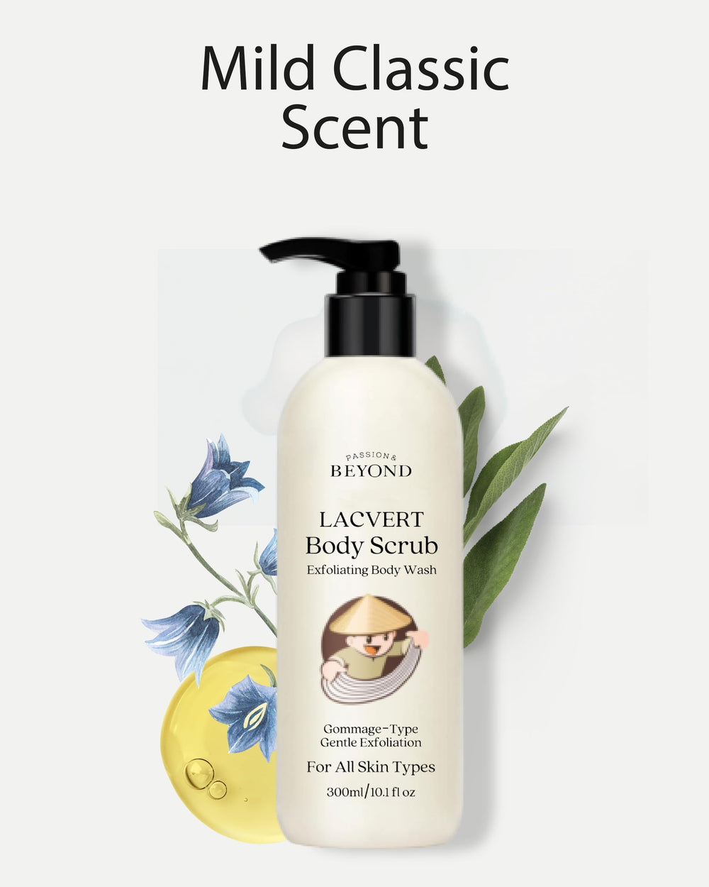BEYOND Lacvert scrub texture close-up highlights gentle gommage action.