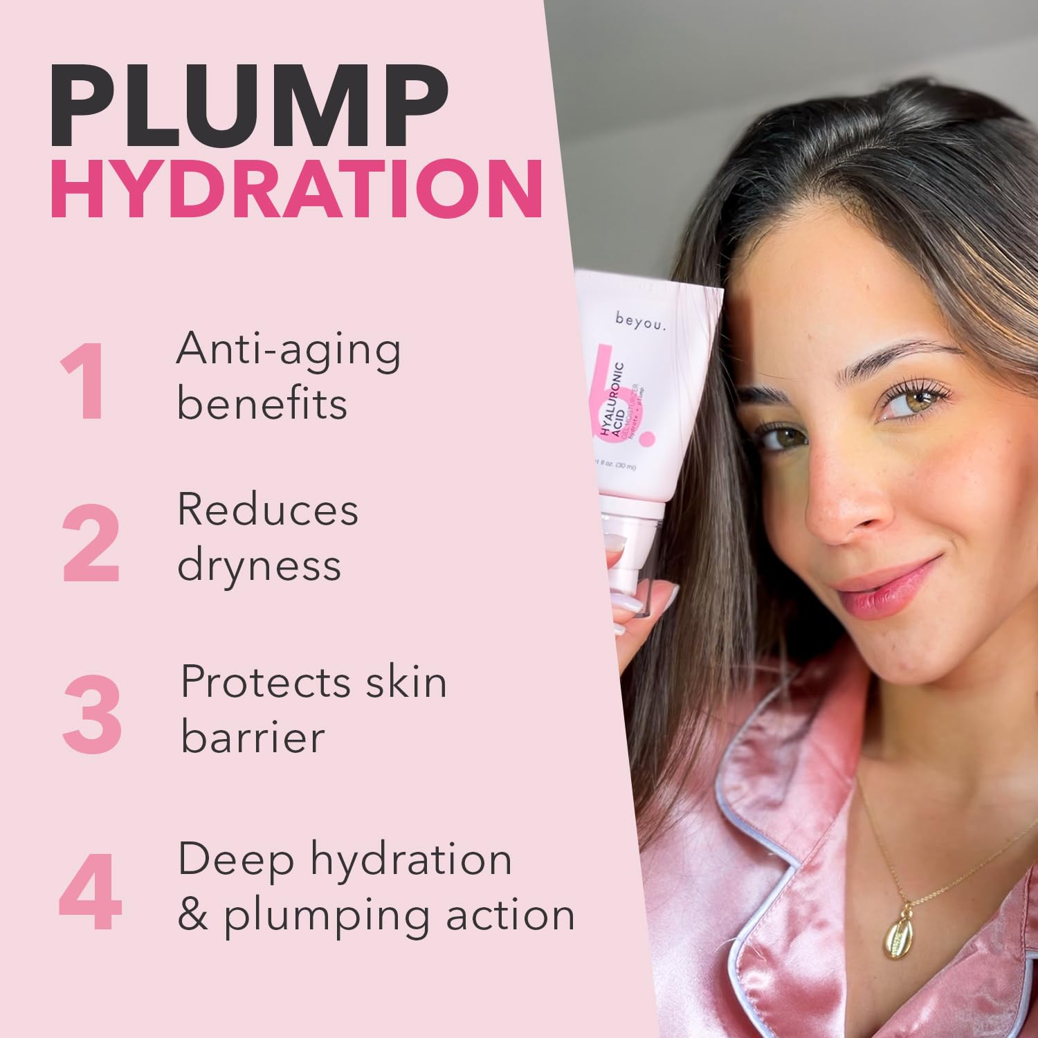 Beyou Hyaluronic Acid Gel Moisturizer texture close-up demonstrates cooling, lightweight hydration