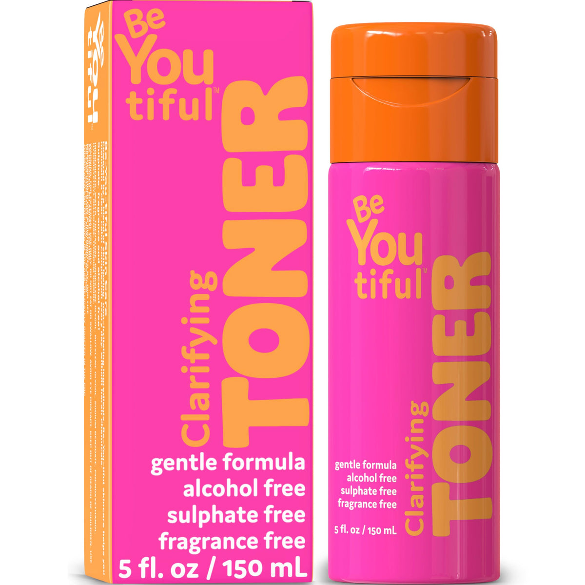 BeYoutiful Clarifying Toner bottle on vanity for balanced teen skin