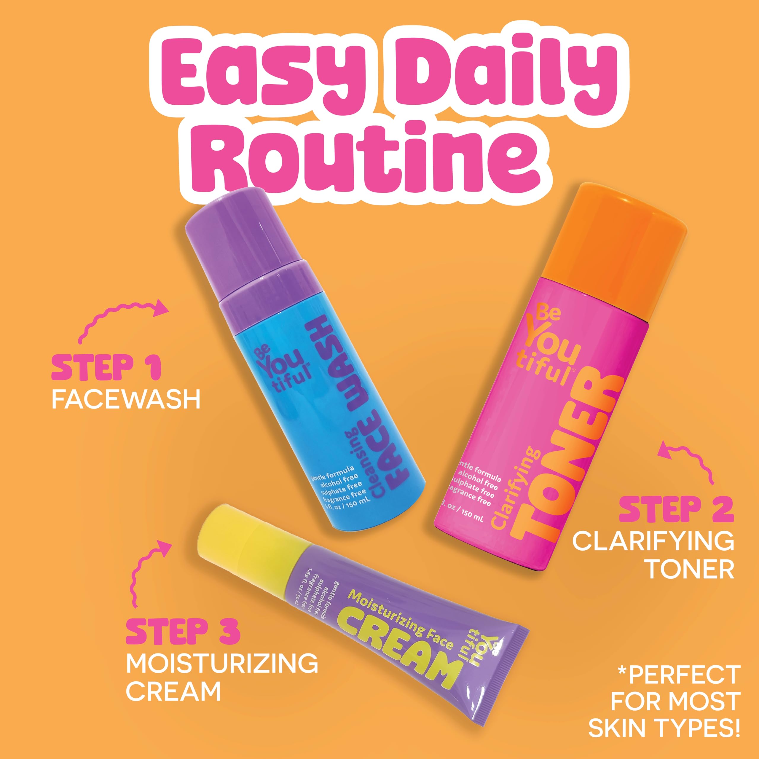 BeYoutiful toner on a teen face ready for moisturizer