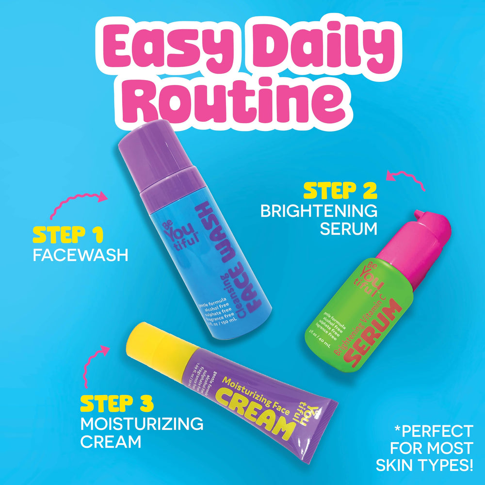 BeYOUtiful cleansing face wash pump dispense detail highlights easy daily use.