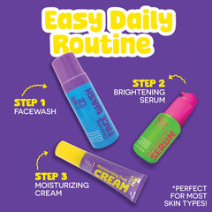 BeYOUtiful Face Moisturizer applied to cheek demonstrates quick absorption.