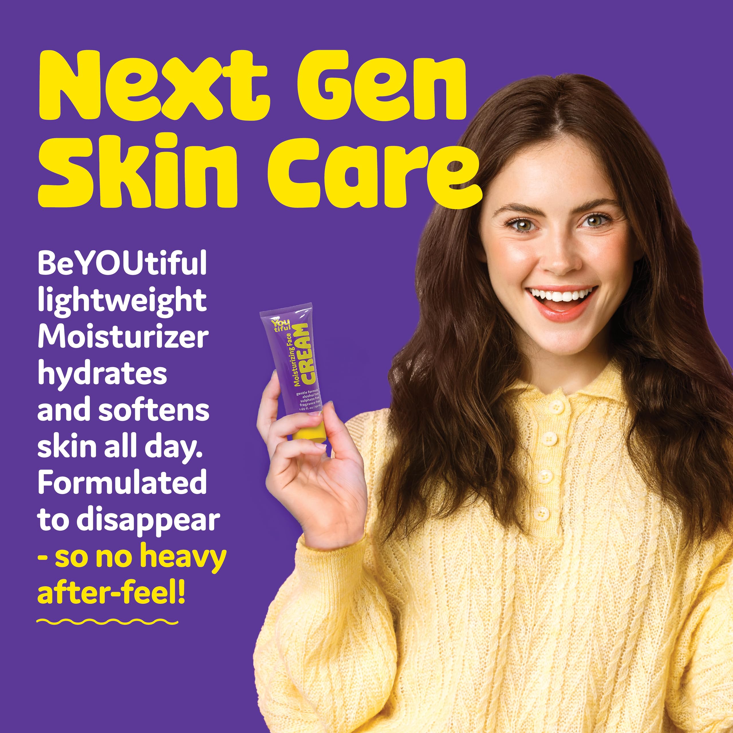 BeYOUtiful Face Moisturizer in a simple daily skincare routine for teens.