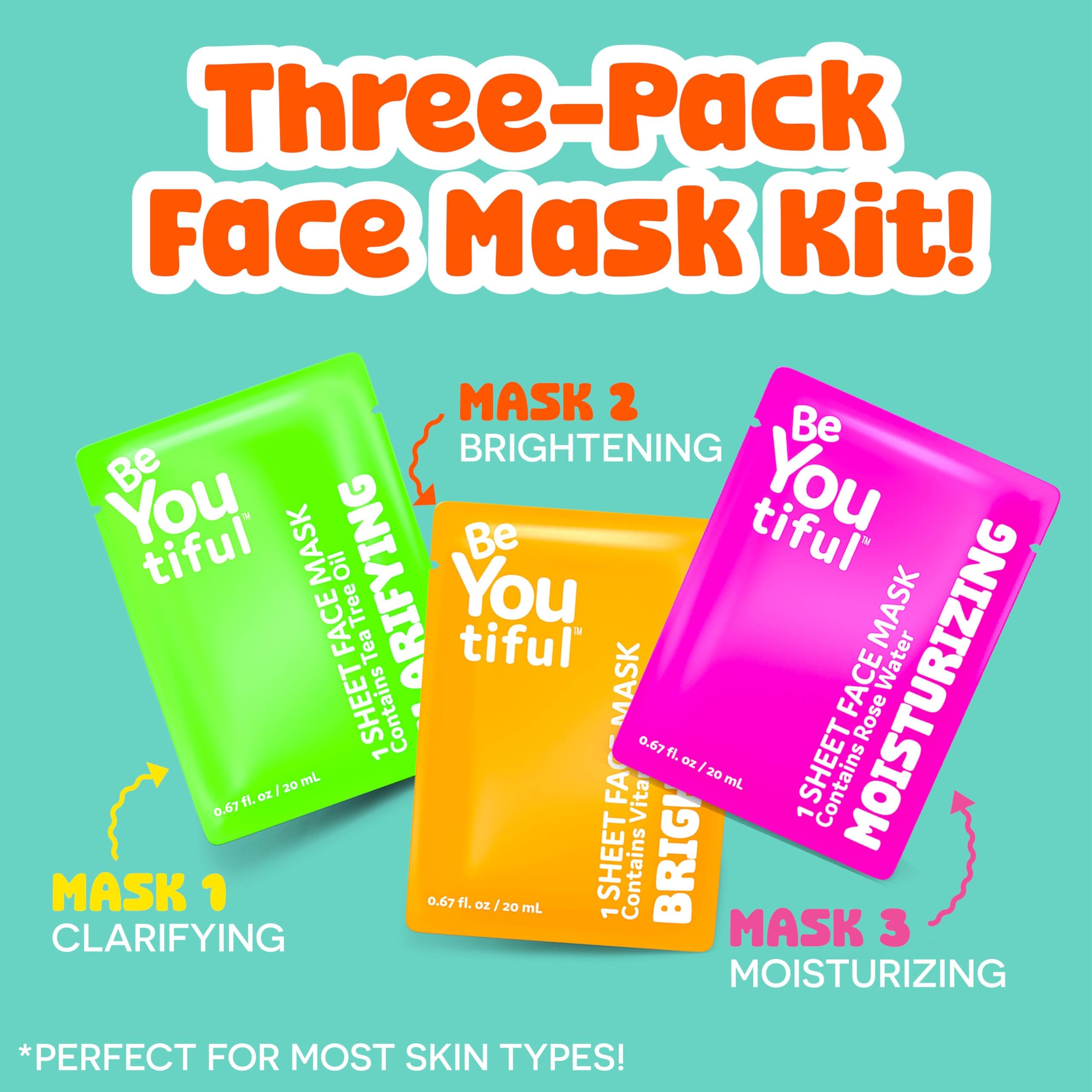 BeYoutiful kids-teens skin care routine image shows an easy weekly step.