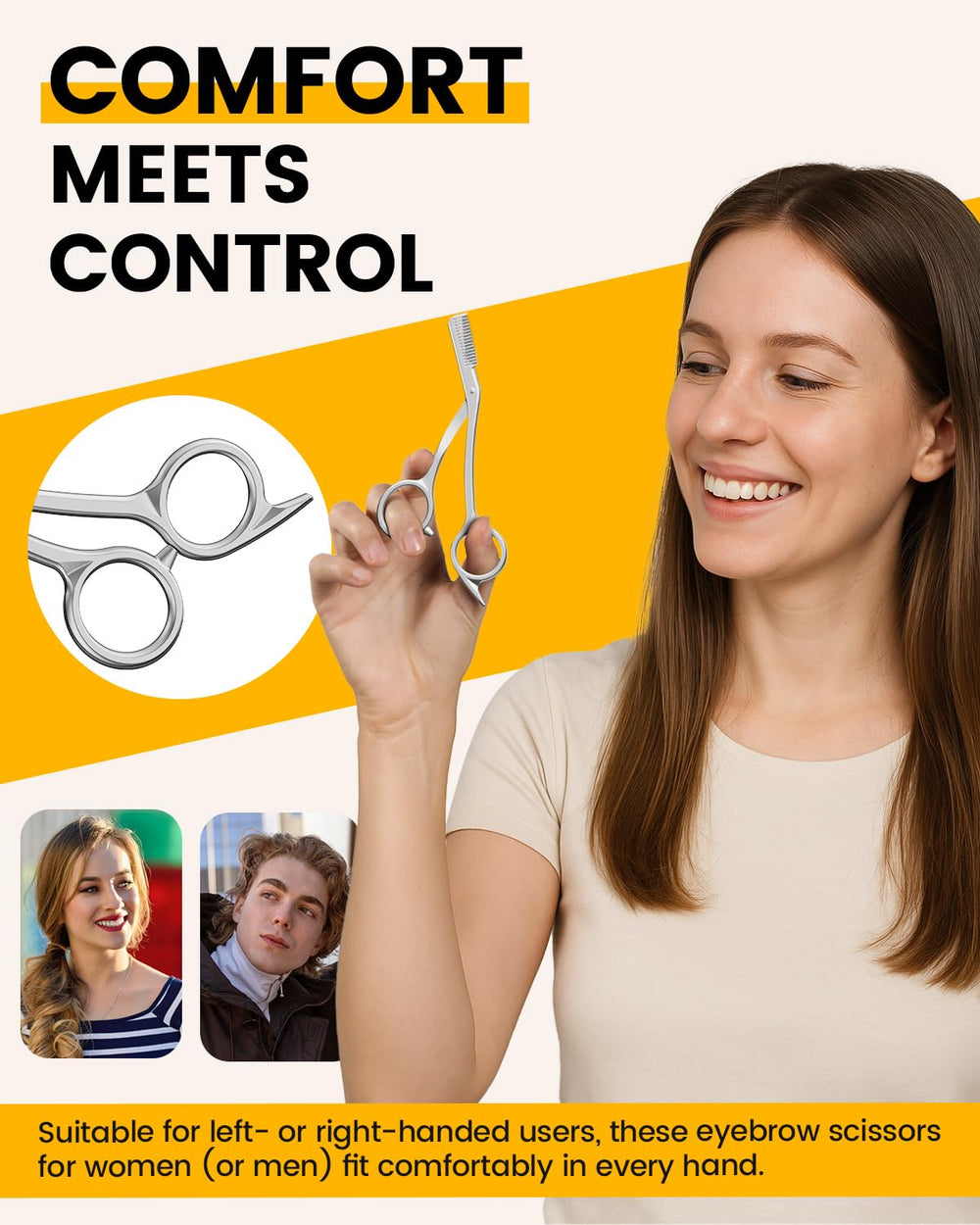 BEZOX ergonomic non-slip handle ensures comfortable, steady grooming control.