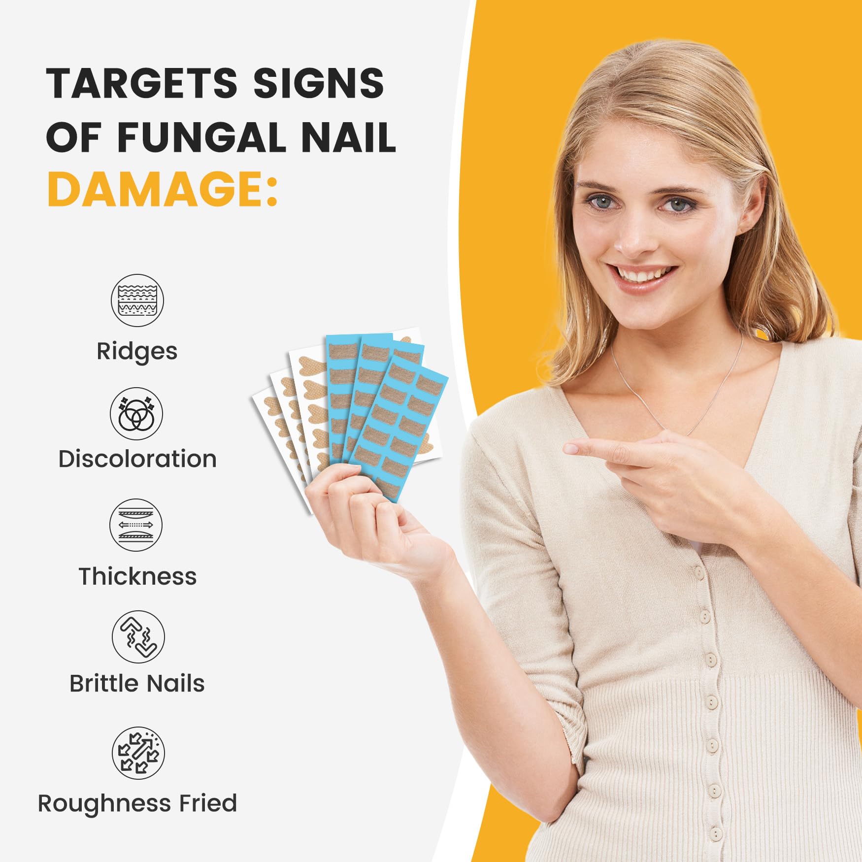 BEZOX natural nail growth support through realignment and relief.