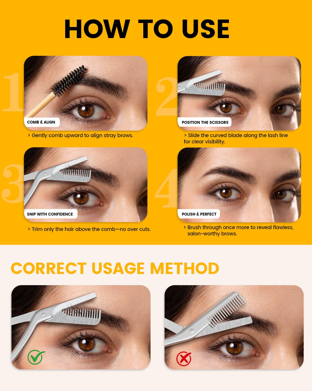 BEZOX versatile grooming tool suitable for brows, lip hair, and subtle trims.