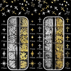 Bezztito alloy cross nail charms elevate nail art with trendy detail