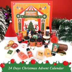 BFFLOVE Advent Calendar contents close-up featuring skincare items for daily surprises.