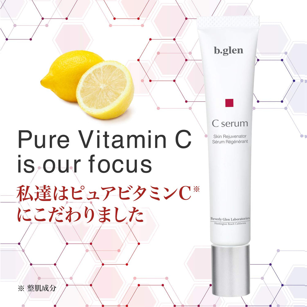 b.glen Vitamin C Serum applied on face for daily brightening