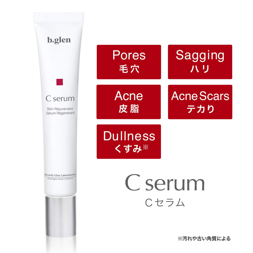b.glen Vitamin C Serum texture appears light and non-greasy on skin