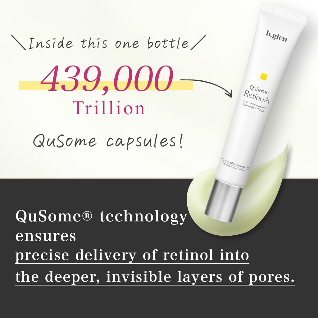 Application scene showing rich texture and night-time care with QuSome RetinoA.