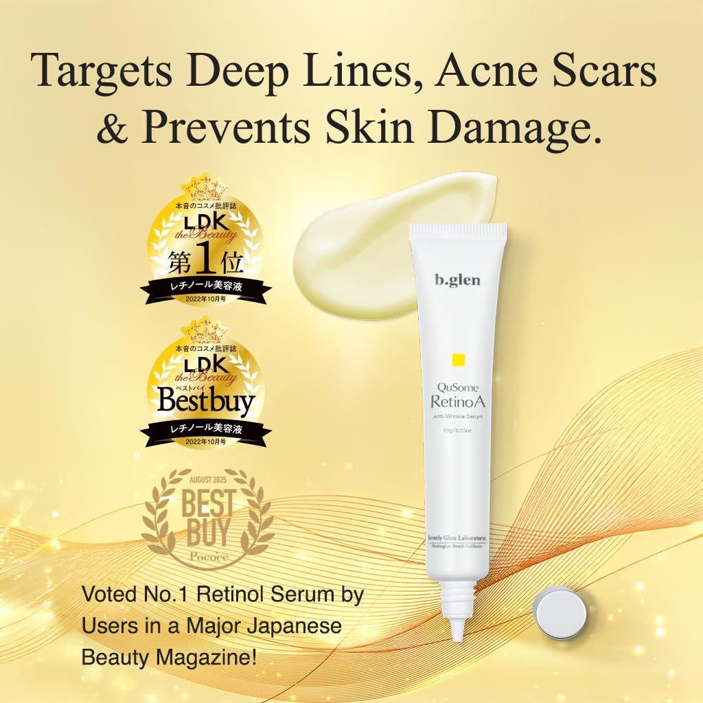 Close-up of QuSome RetinoA cream texture for smoother skin.