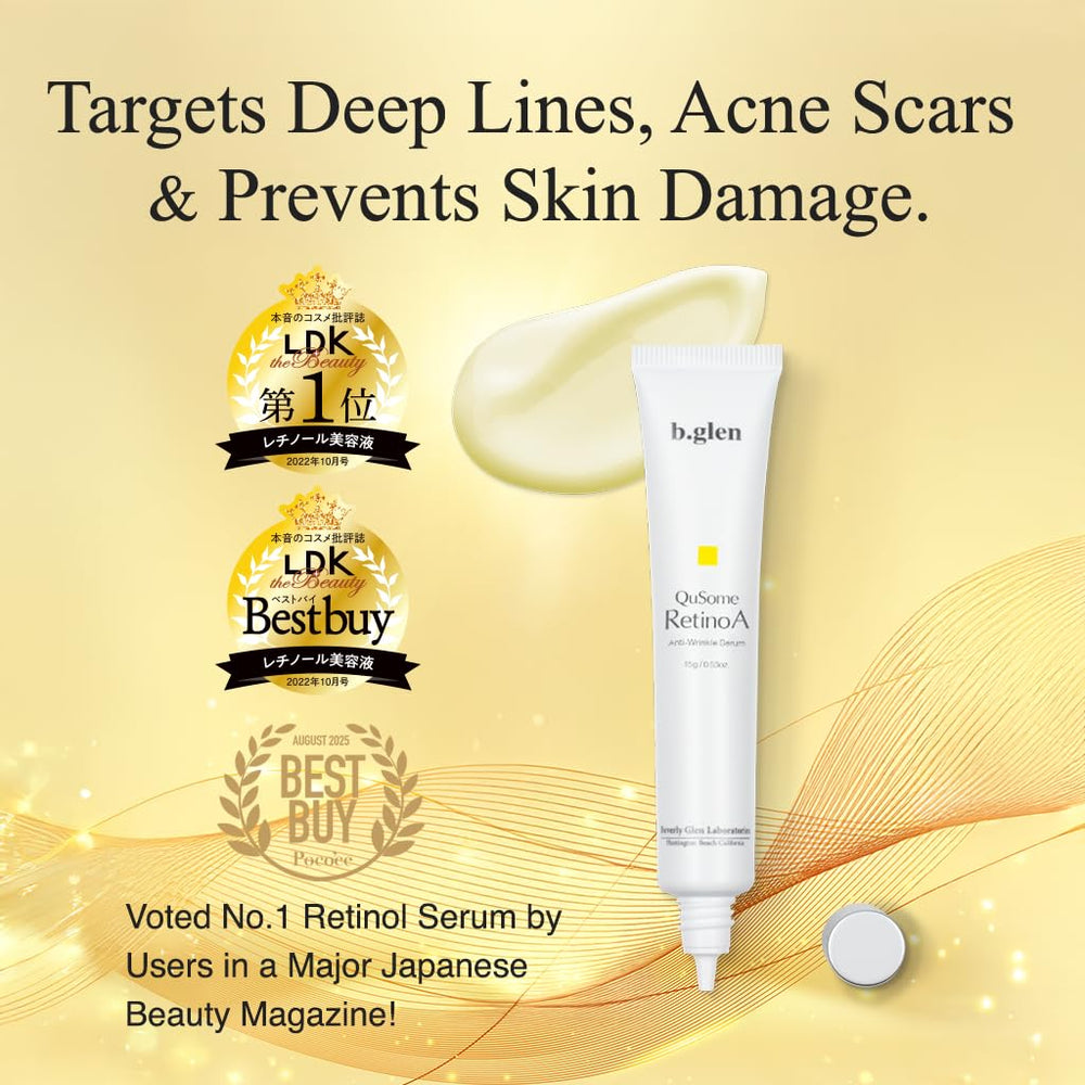 Close-up of QuSome RetinoA cream texture for smoother skin.