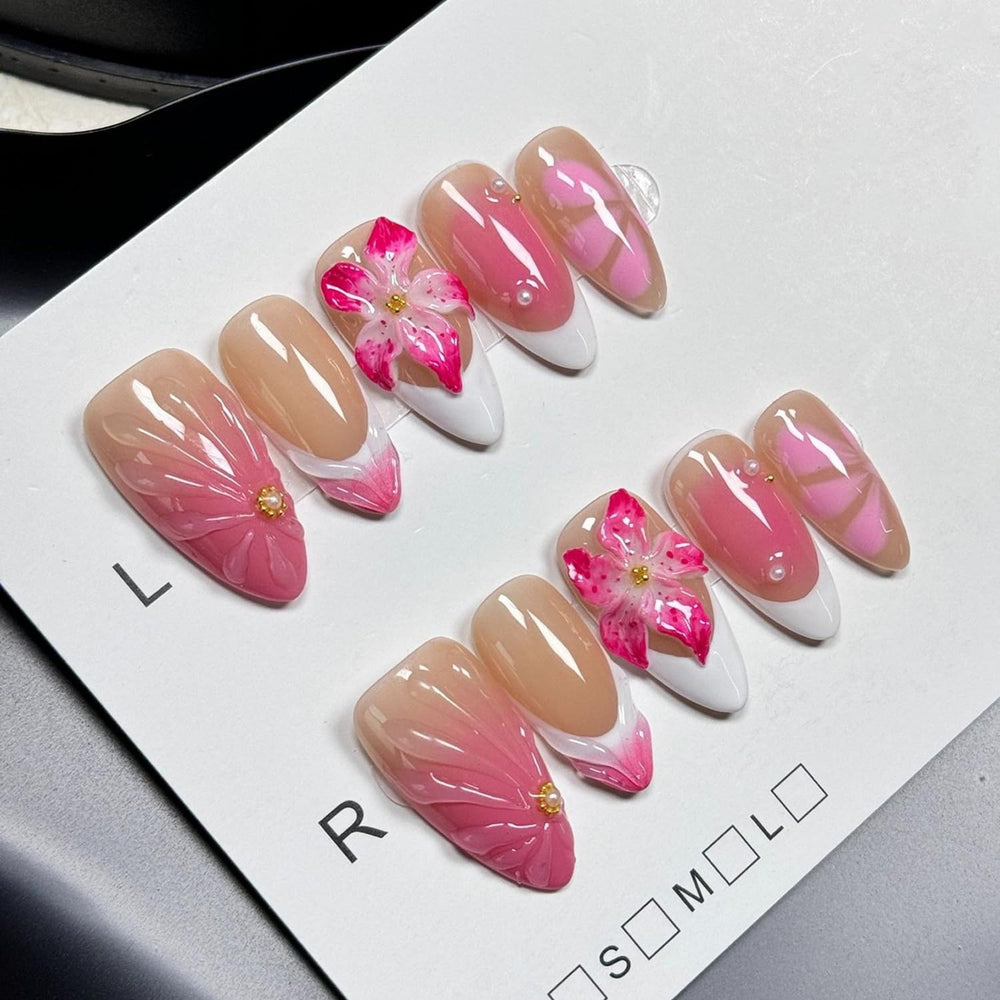 BHOOKA easy-application press-on nails: peel, stick, and go.
