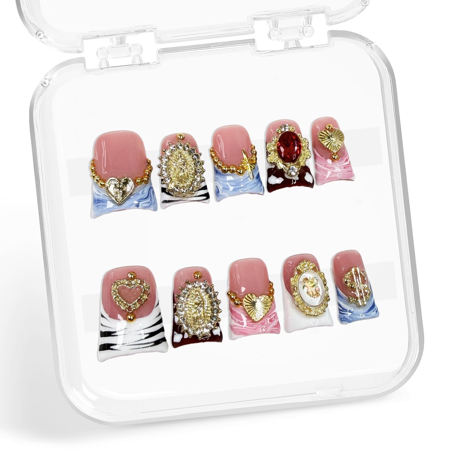 BHOOKA short square nails ready for comfortable daily use