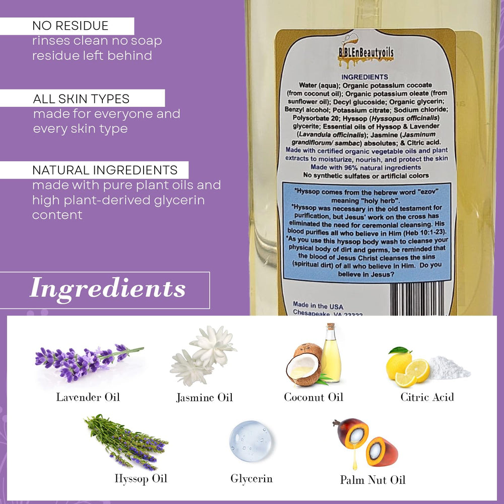 BIBLE N Beautyoils body wash cream texture delivers nourishing moisture.