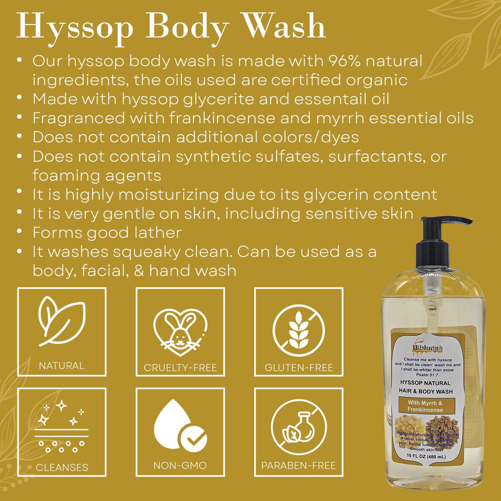 Shower scene with Hyssop Wash in a spa-like routine