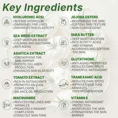 BICHE Hyaluronic Acid ingredient panel highlighting moisture for skin comfort.