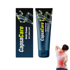 Bicotand CapsaCare cream tube close-up for targeted muscle and joint relief.