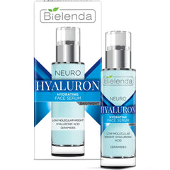 Bielenda Neuro Hyaluron Serum bottle shown for hydration and daily skincare.