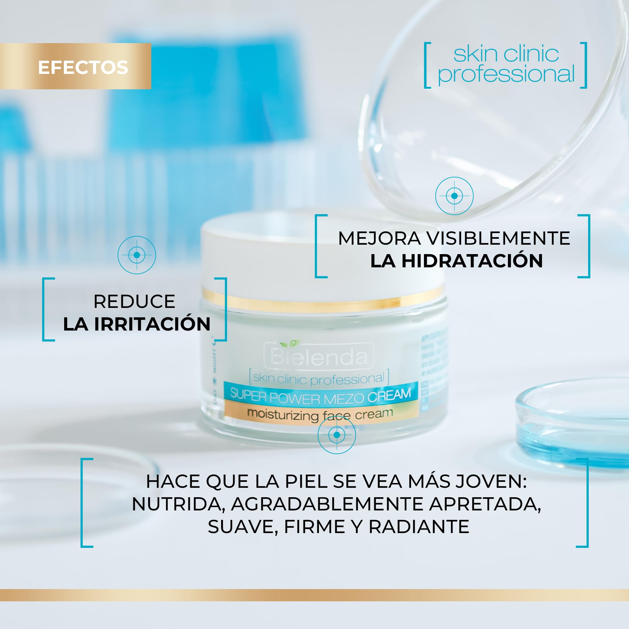 Close up of Bielenda Skin Clinic cream jar showing rich, smoothing texture