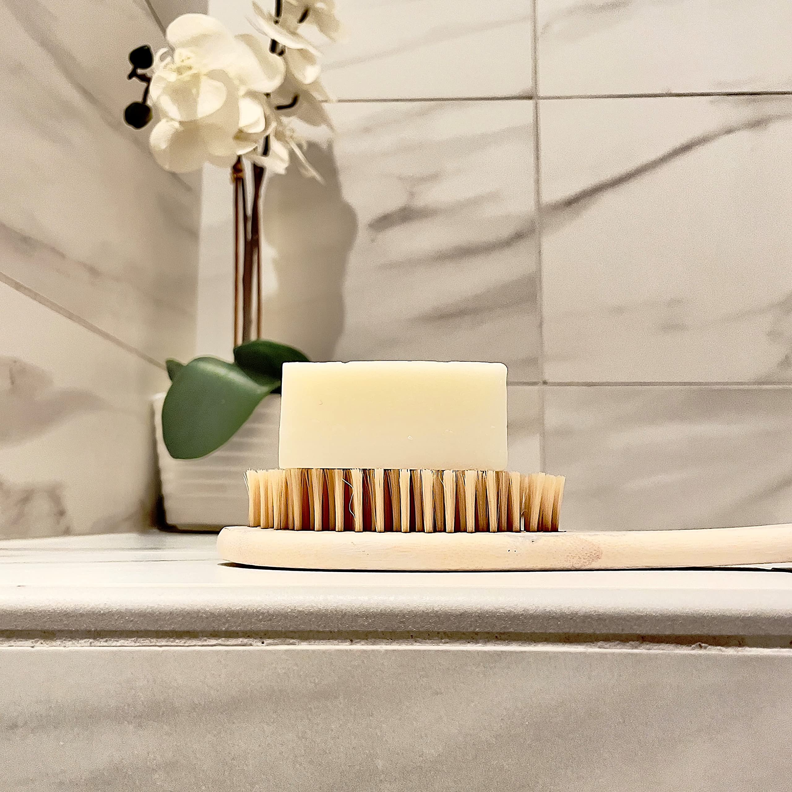 Lather close-up shows rich texture and gentle cleansing with unscented formula.