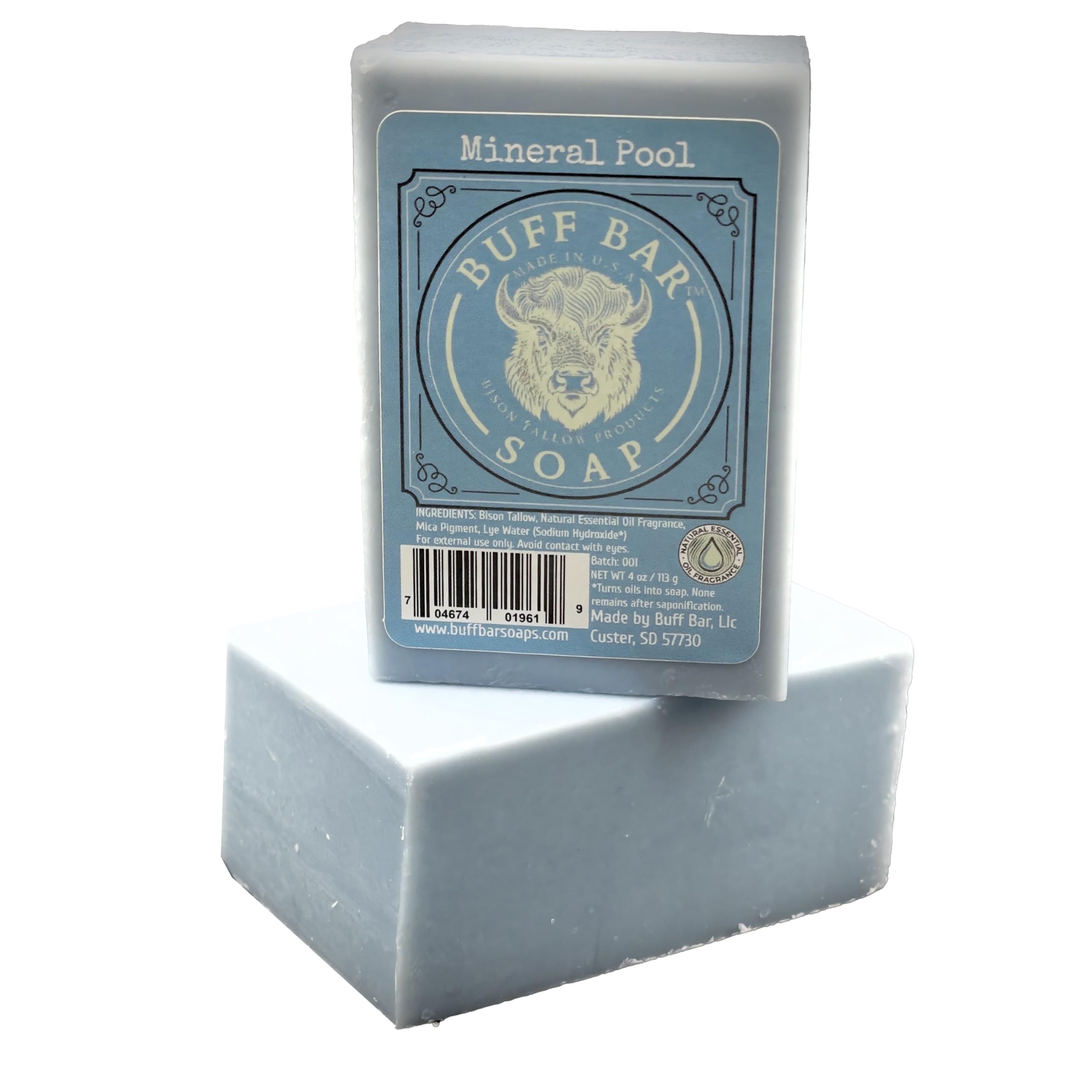 Big Crazy Buffalo mineral pool soap bar 1 for a refreshing cleanse and hydration