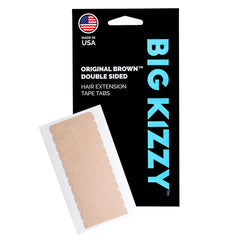 Big Kizzy original brown tape tab pack offers durable replacement tabs for extensions