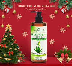 Closeup of BIGHTURE Aloe Vera Gel showing creamy texture for easy application