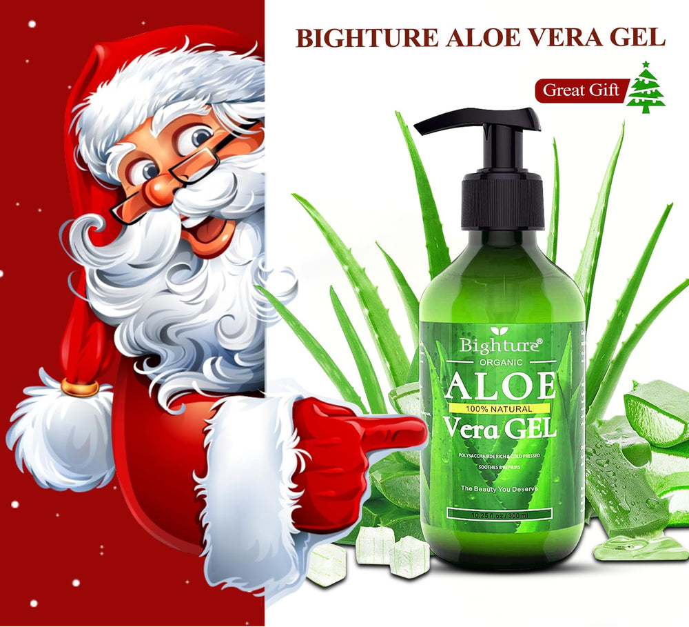 Fresh aloe leaf close-up, highlighting BIGHTURE’s pure gel from farm leaves.