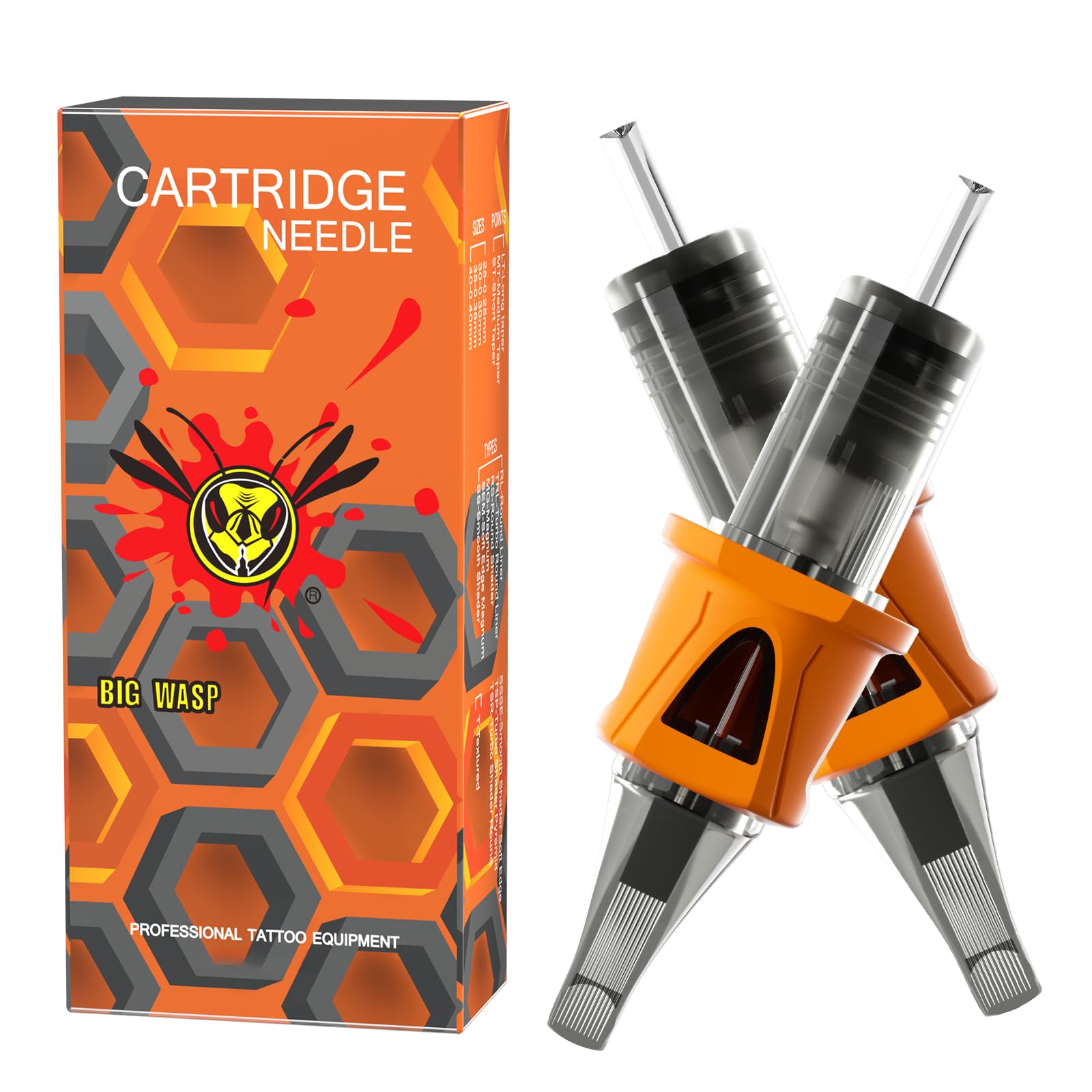 BIGWASP Energy 17RM needles arranged for precise tattooing and consistent lines
