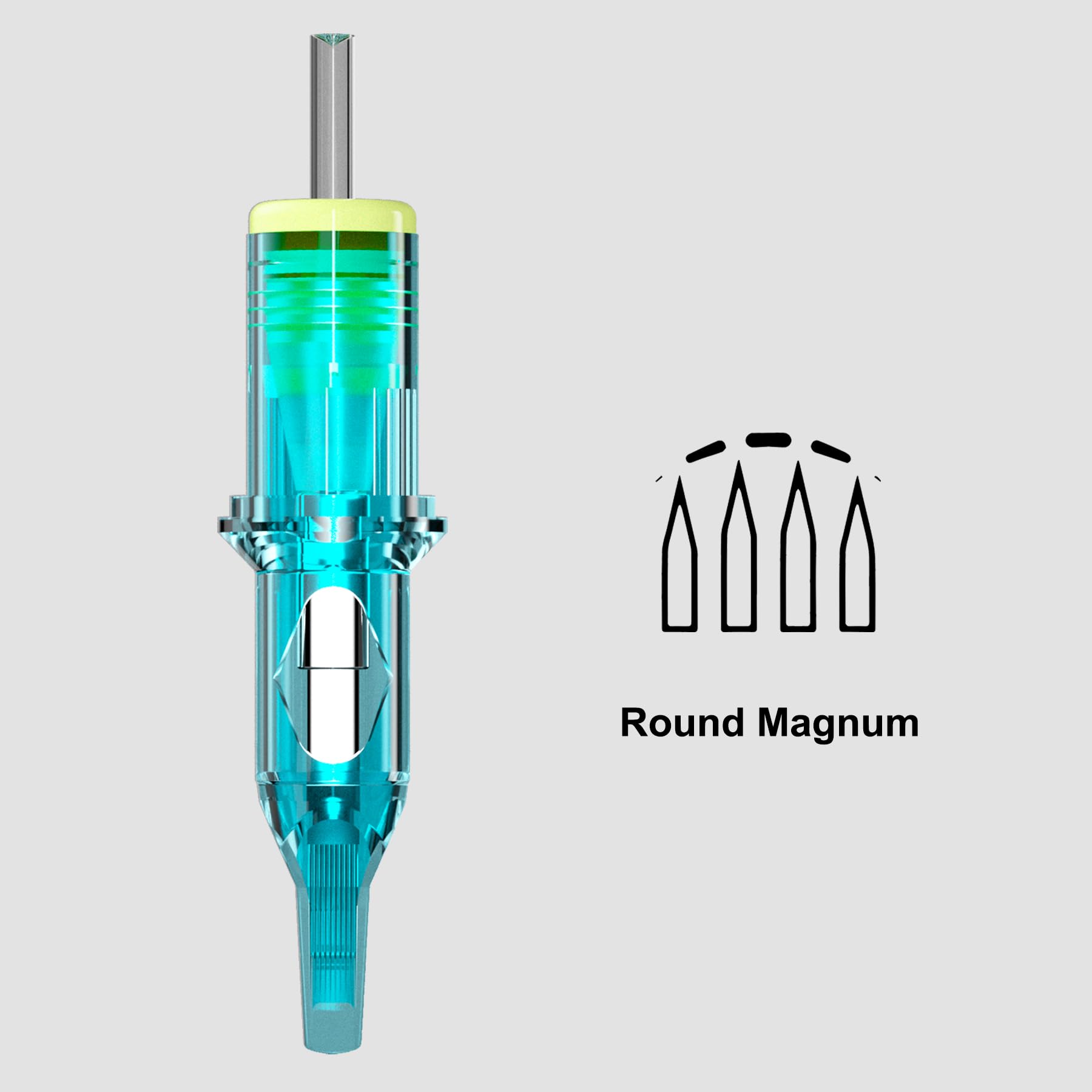 BIGWASP X curved magnum needles closeup showing precision engineering for stability