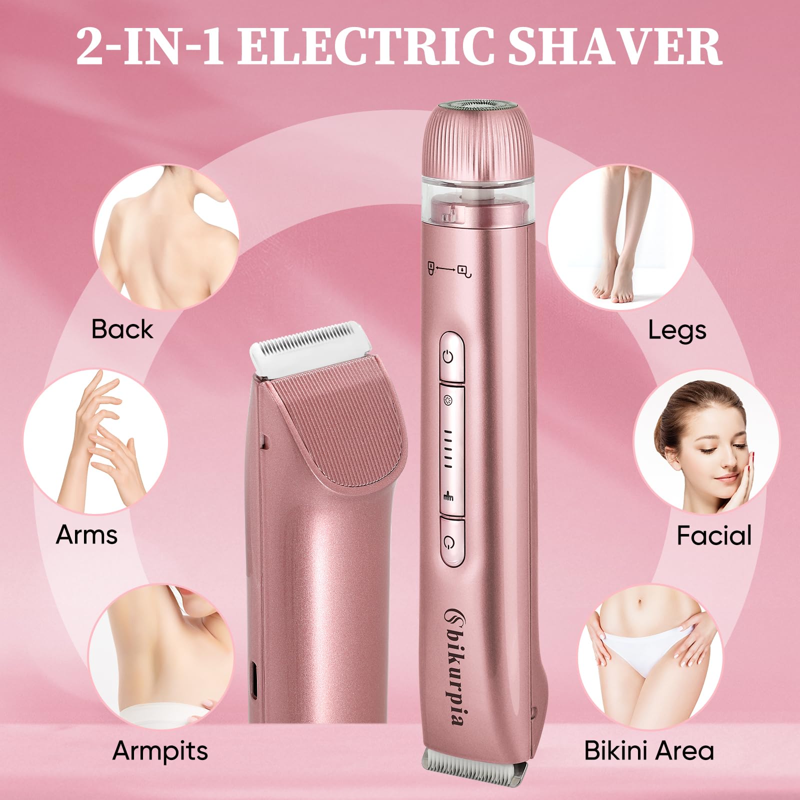 Bikurpia IPX7 waterproof trimmer suitable for shower use.
