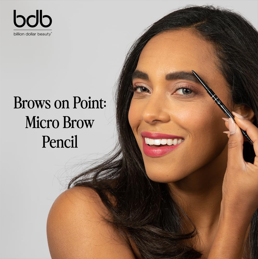 Billion Dollar Brows bdb Brows On Point Micro Brow Pencil close-up highlights the precise tip.