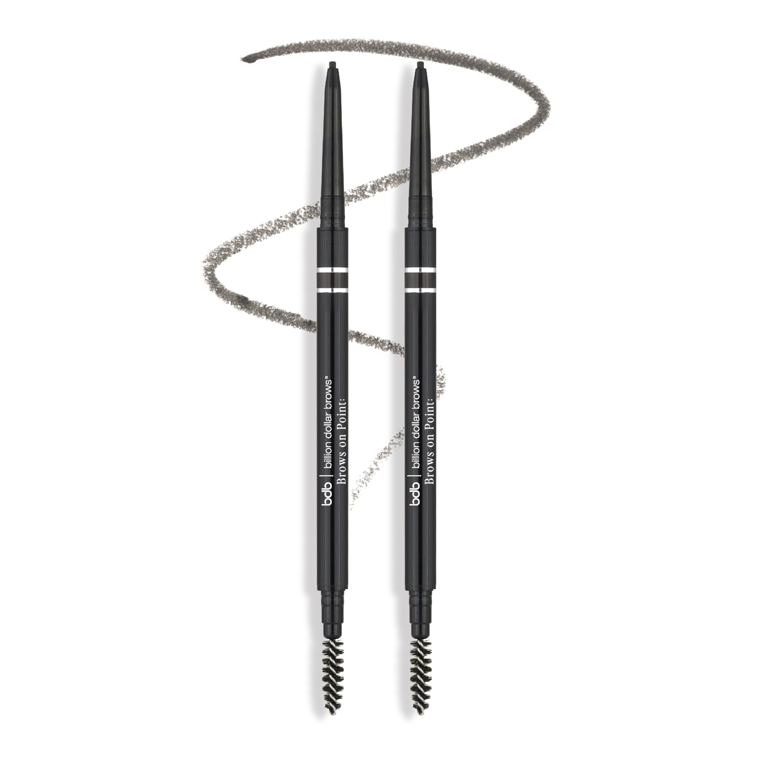 Billion Dollar Brows bdb Brows On Point Micro Brow Pencil close-up shows precise, defined strokes.