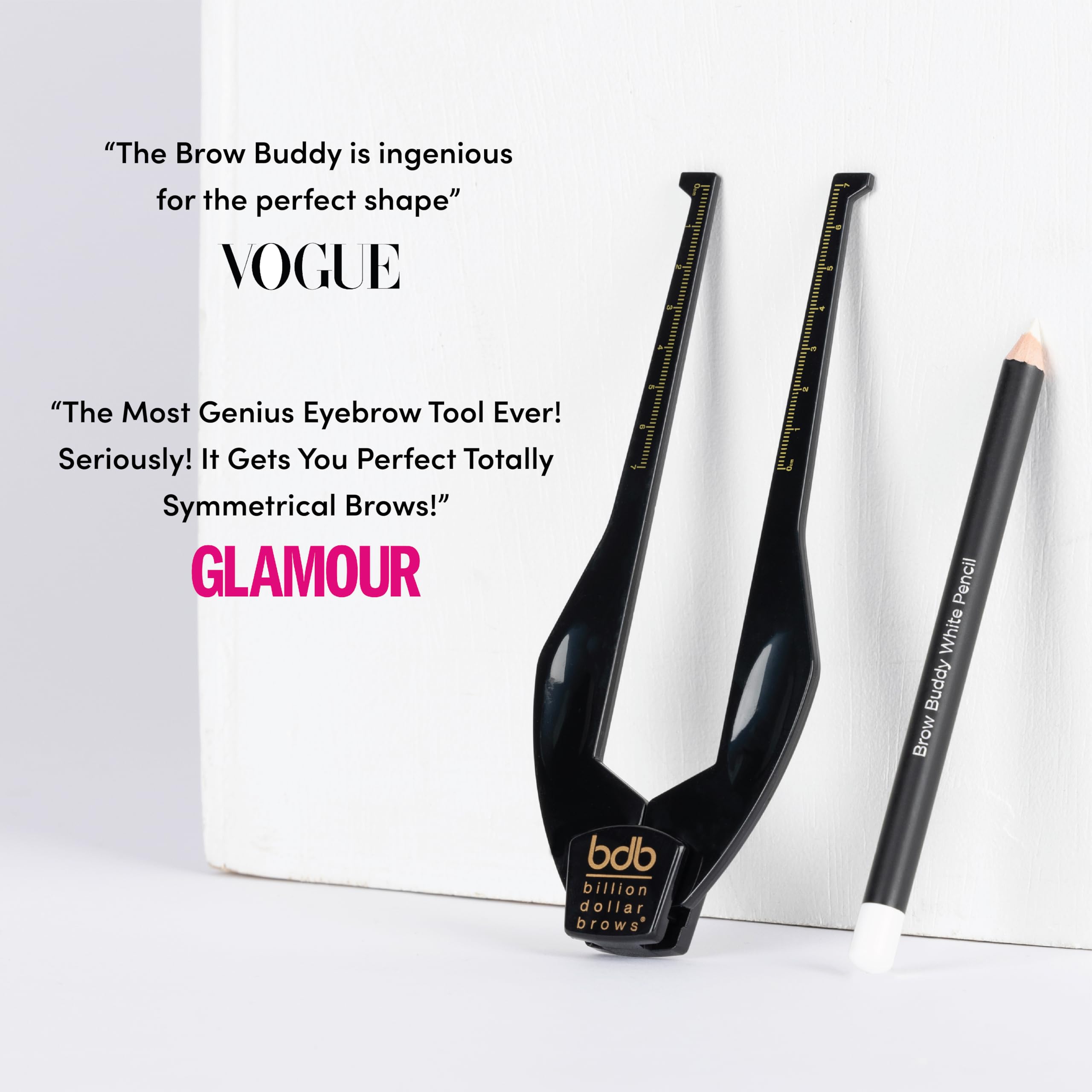 Billion Dollar Brows contour stencil set supports quick, professional brow shaping.