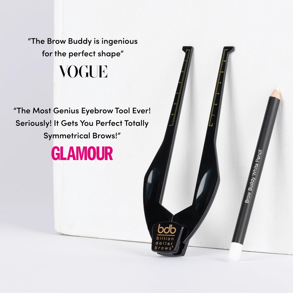 Billion Dollar Brows contour stencil set supports quick, professional brow shaping.