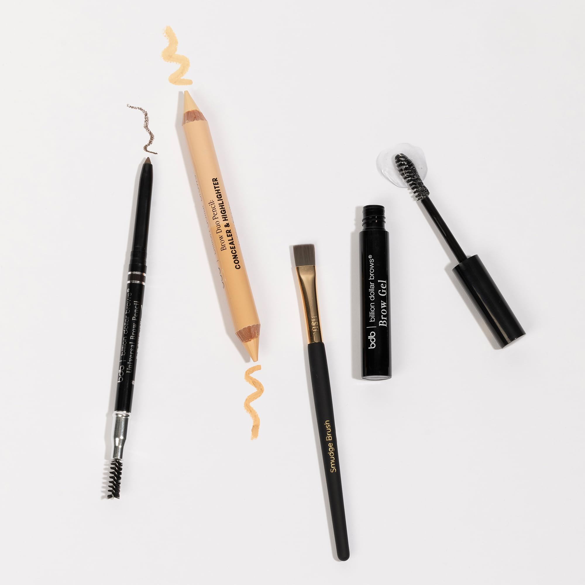 Billion Dollar Brows travel-ready four-piece set for on-the-go touch-ups.