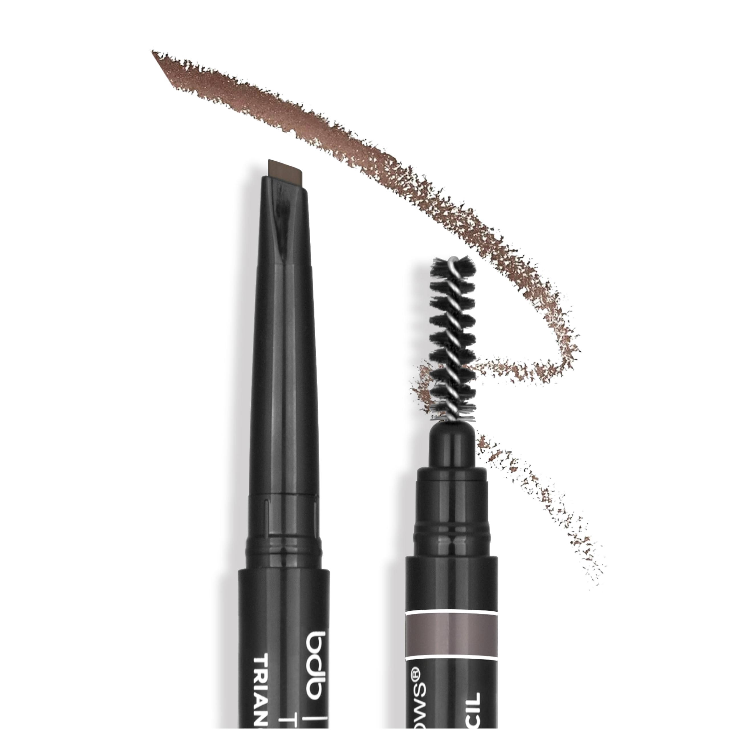 Billion Dollar Brows spoolie end blends color for a natural, seamless finish