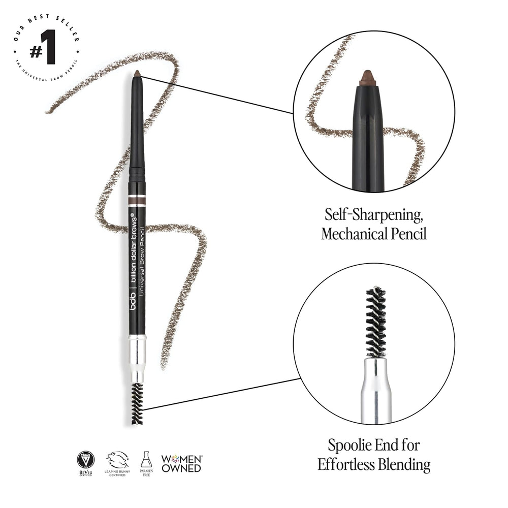 Billion Dollar Brows waterproof formula keeps brows defined all day.