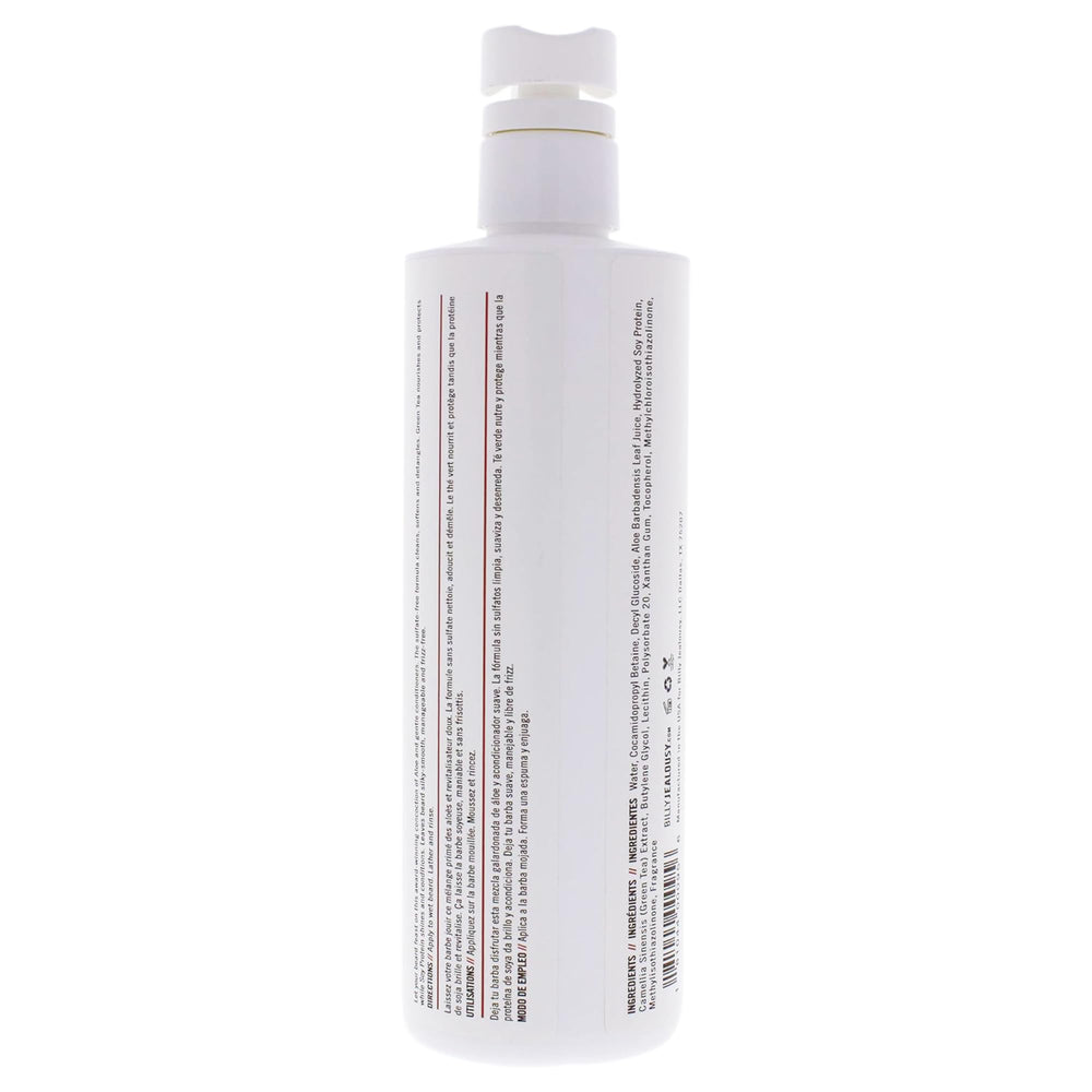 Billy Jealousy Beard Wash hand rinse demonstrates gentle cleansing without stripping oils.