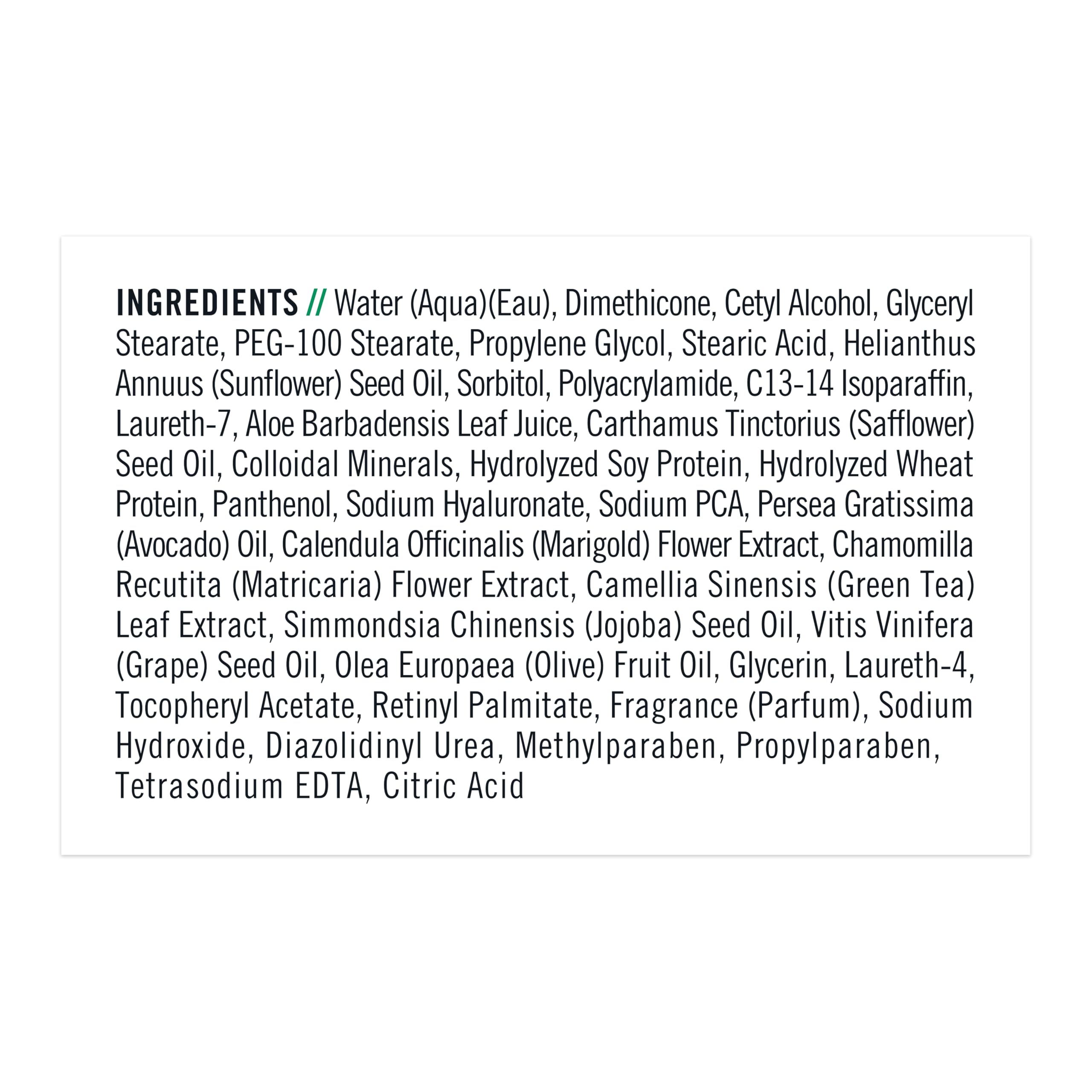 Billy Jealousy Combination Code ingredients close-up suggests skin-friendly formula.