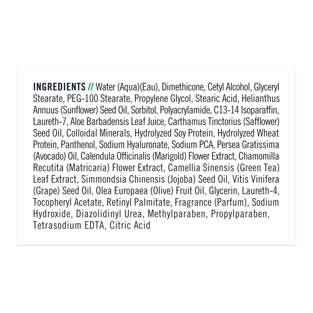 Billy Jealousy Combination Code ingredients close-up suggests skin-friendly formula.