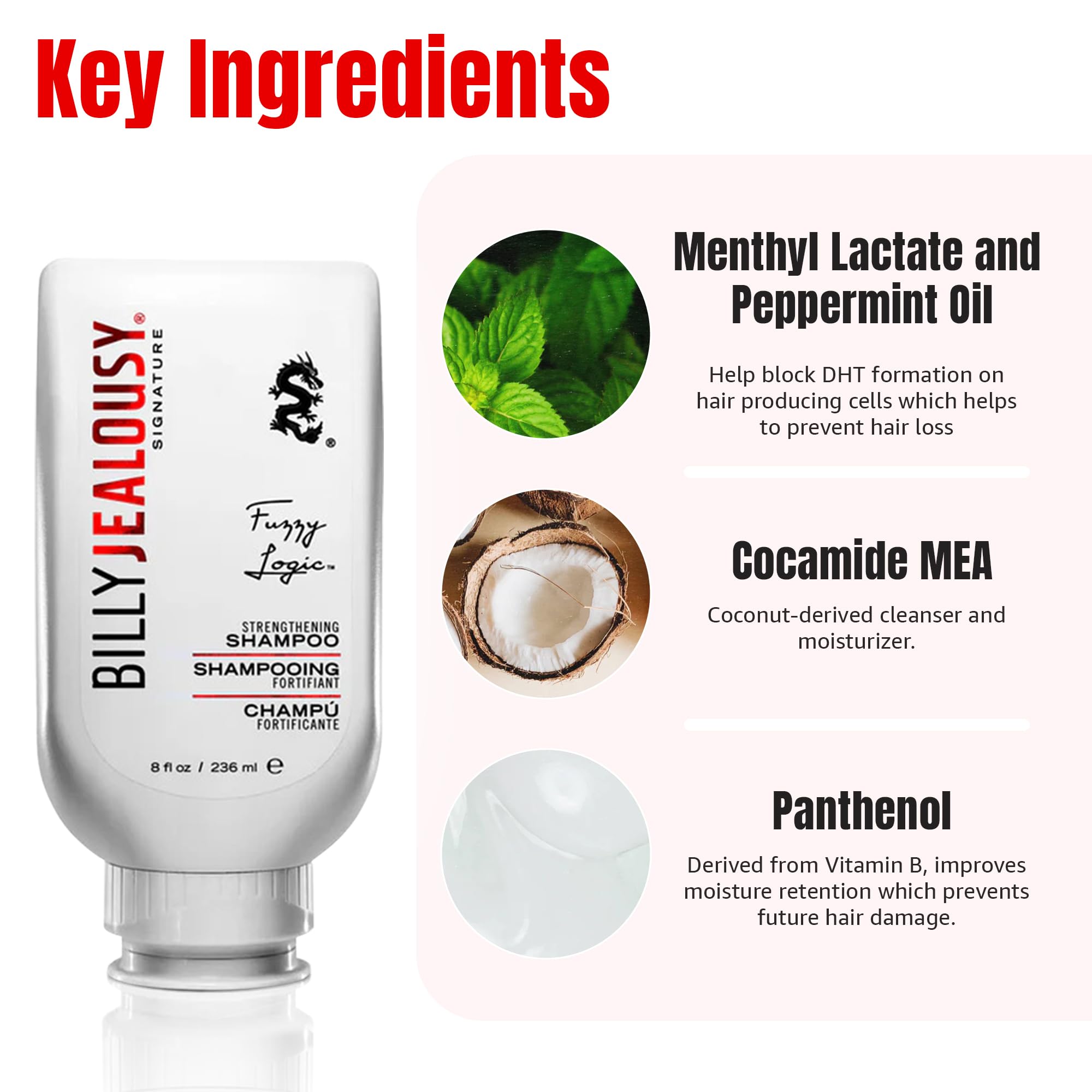 Rich lather on hand from Billy Jealousy Fuzzy Logic shampoo for scalp cleansing